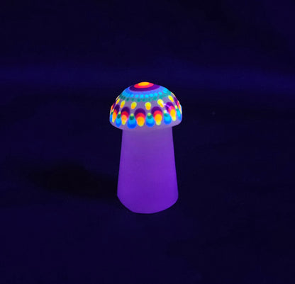 Pink Calcite - UV Large Mandala Mushroom