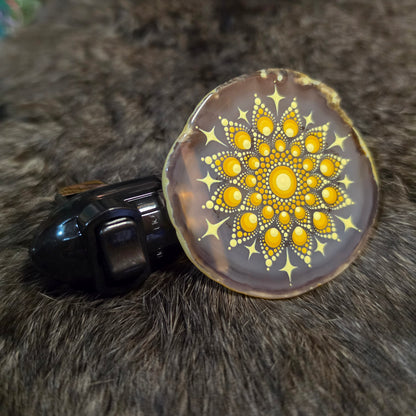 Agate nightlight - Yellow