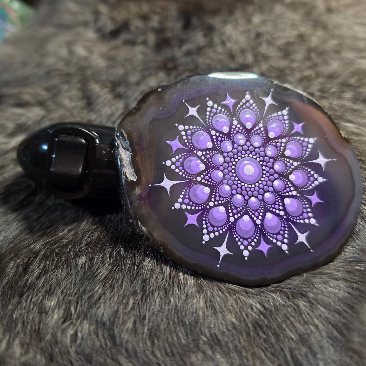 Agate nightlight - Purple