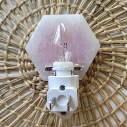 Selenite nightlight - Hexagon Pink - Bdotartsy