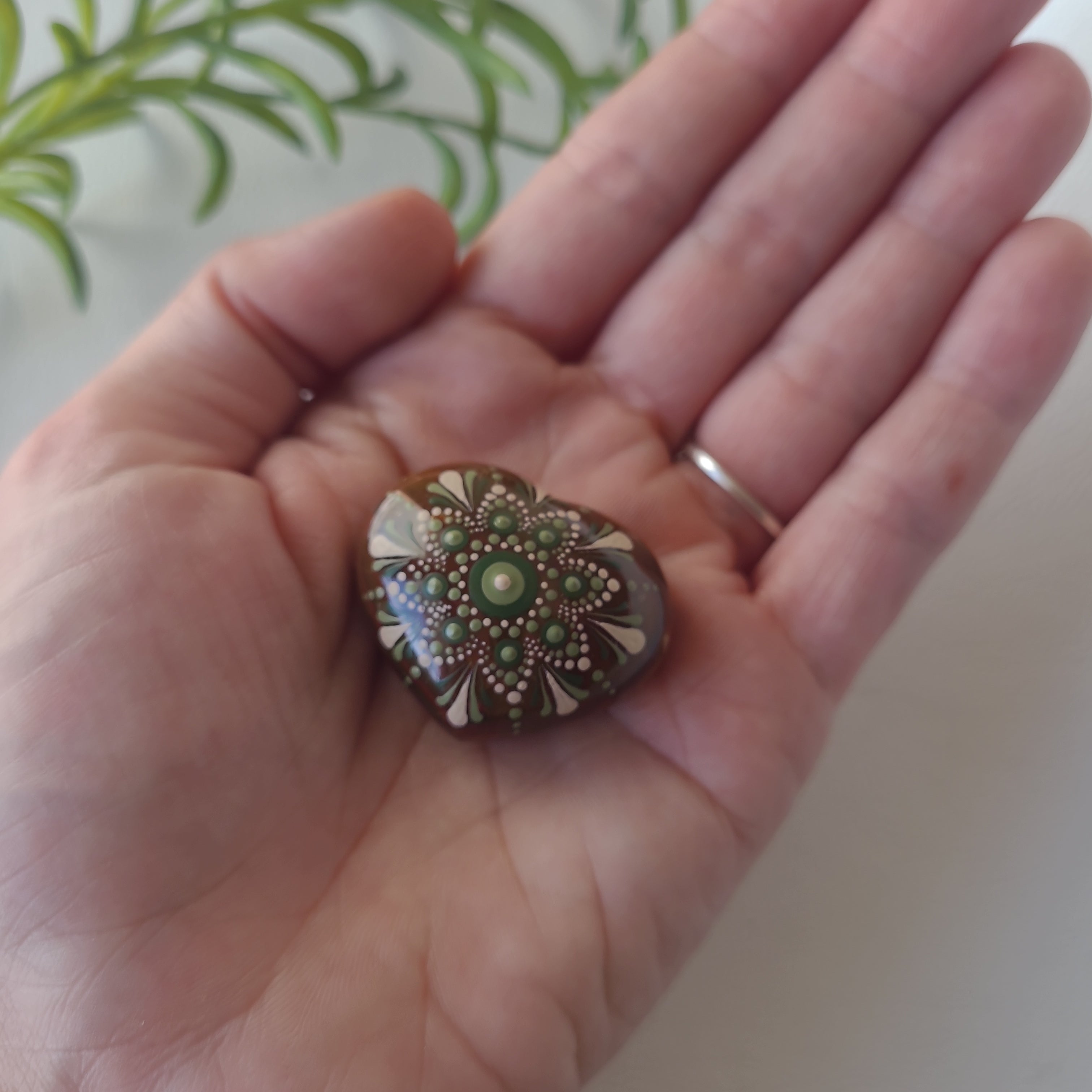 Petrified Wood Guiding Heart Stone