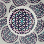 Cargar imagen en el visor de la galería, 2&quot; Flower of Life Dot mandala clear Sticker - Bdotartsy
