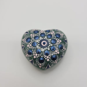 Aventurine Puffy Heart Mandala