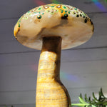 Cargar imagen en el visor de la galería, Extra Large Banded Onyx Mandala Mushroom Stone

