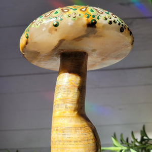 Extra Large Banded Onyx Mandala Mushroom Stone
