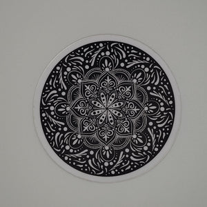 3" Black & White Mandala Sticker