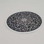 Load image into Gallery viewer, 3&quot; Black &amp; White Mandala Sticker
