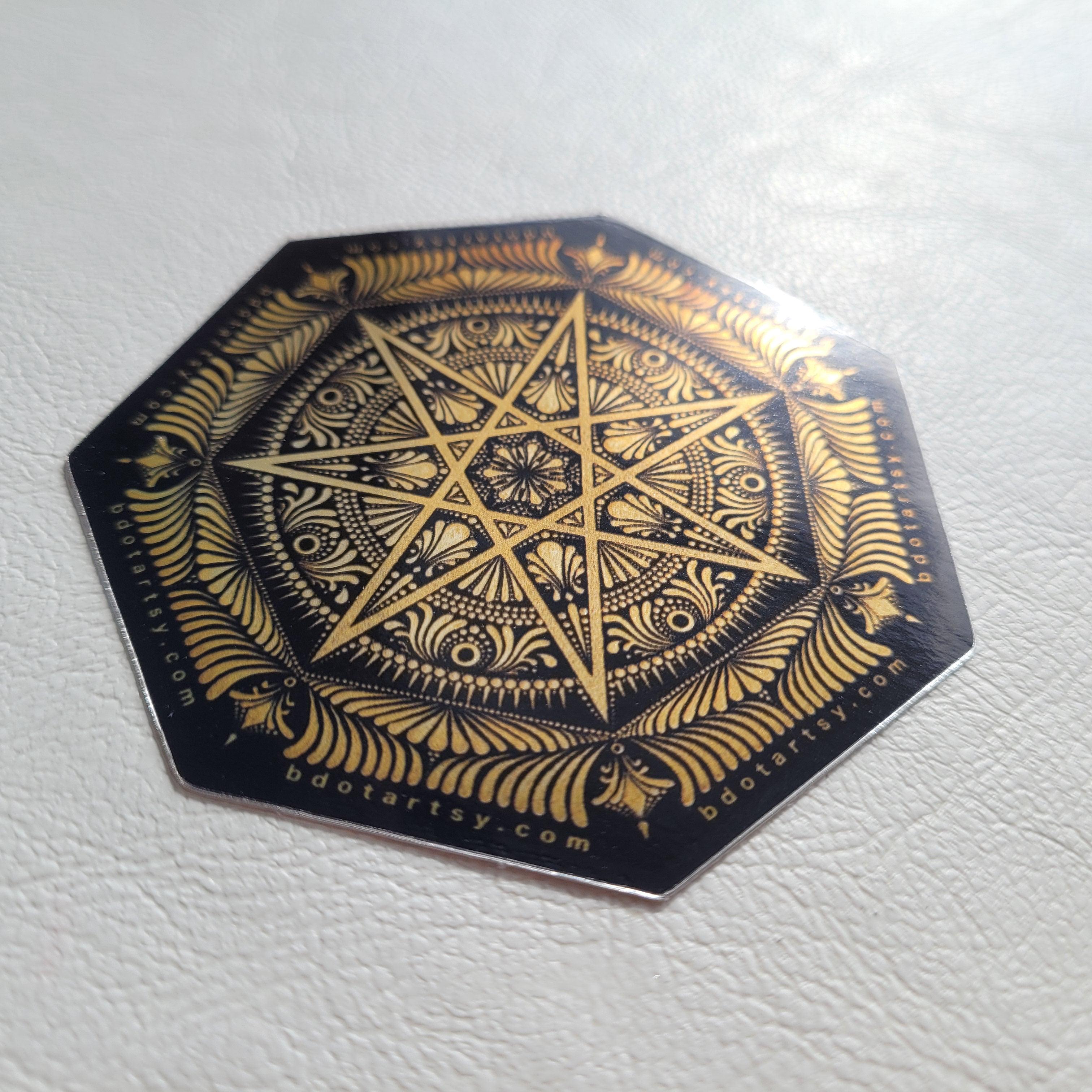 3" Golden Elven Star Sticker - Bdotartsy