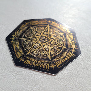 3" Golden Elven Star Sticker - Bdotartsy