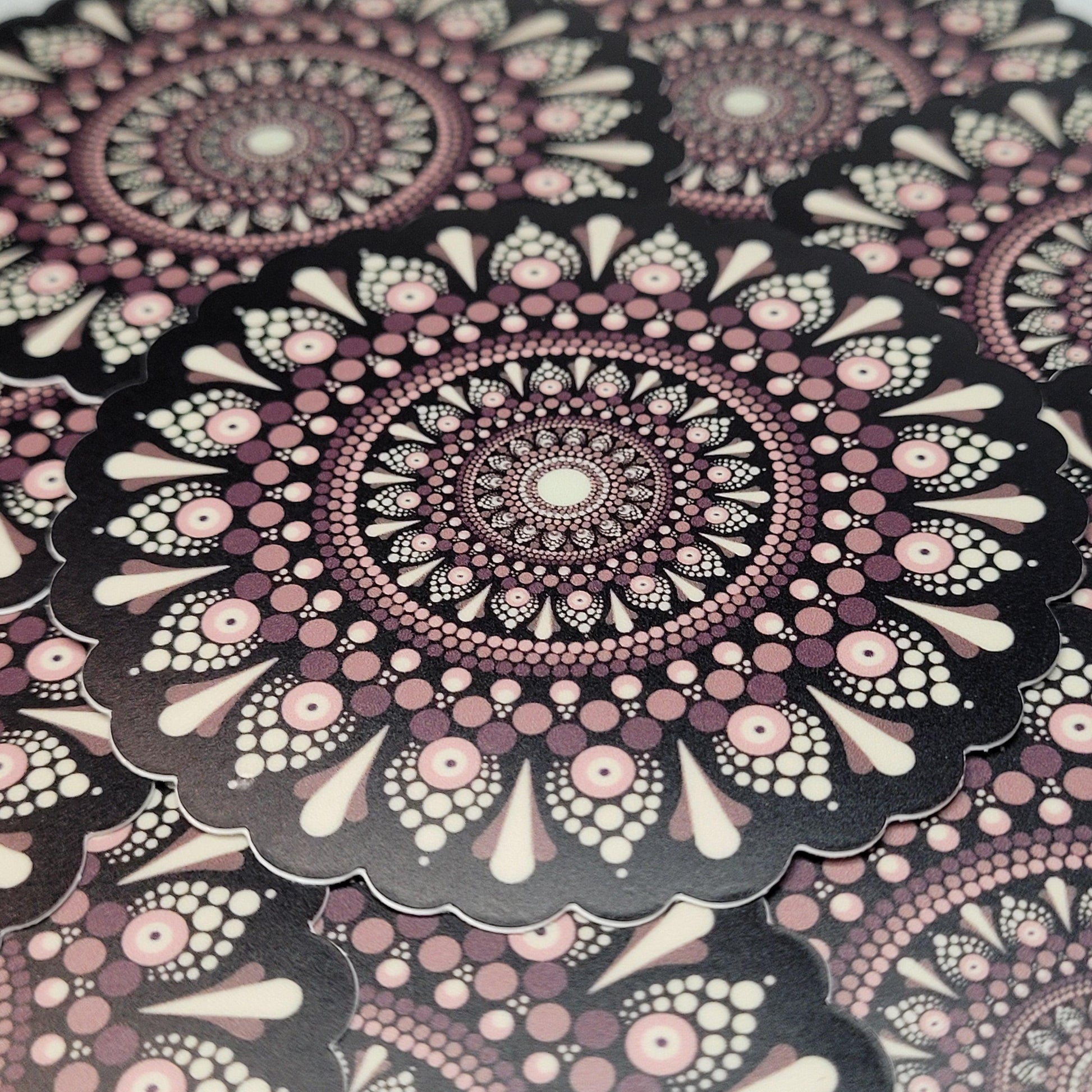 3" Mauve Mandala Sticker - Bdotartsy