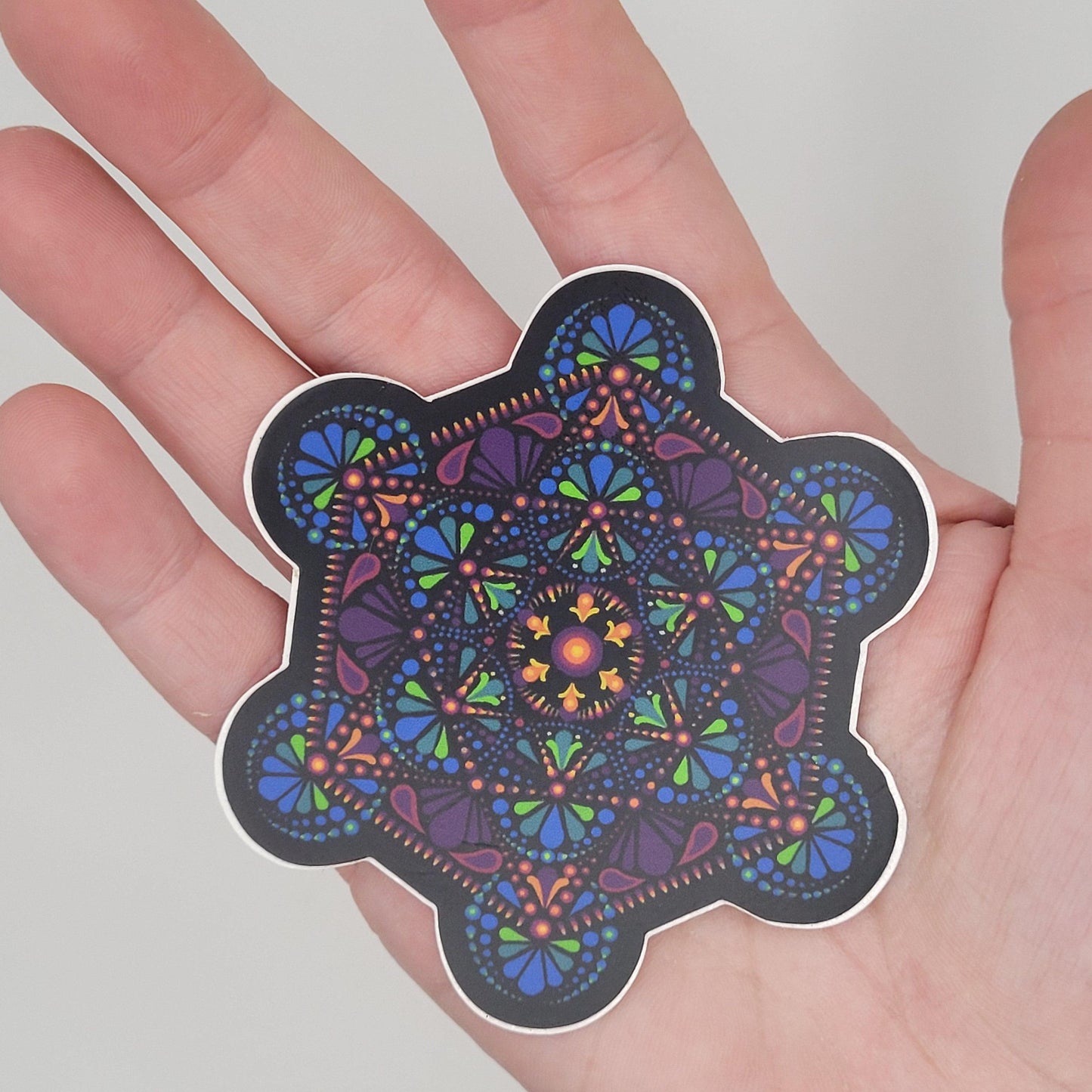 3" Metatron's Cube Sticker - Bdotartsy