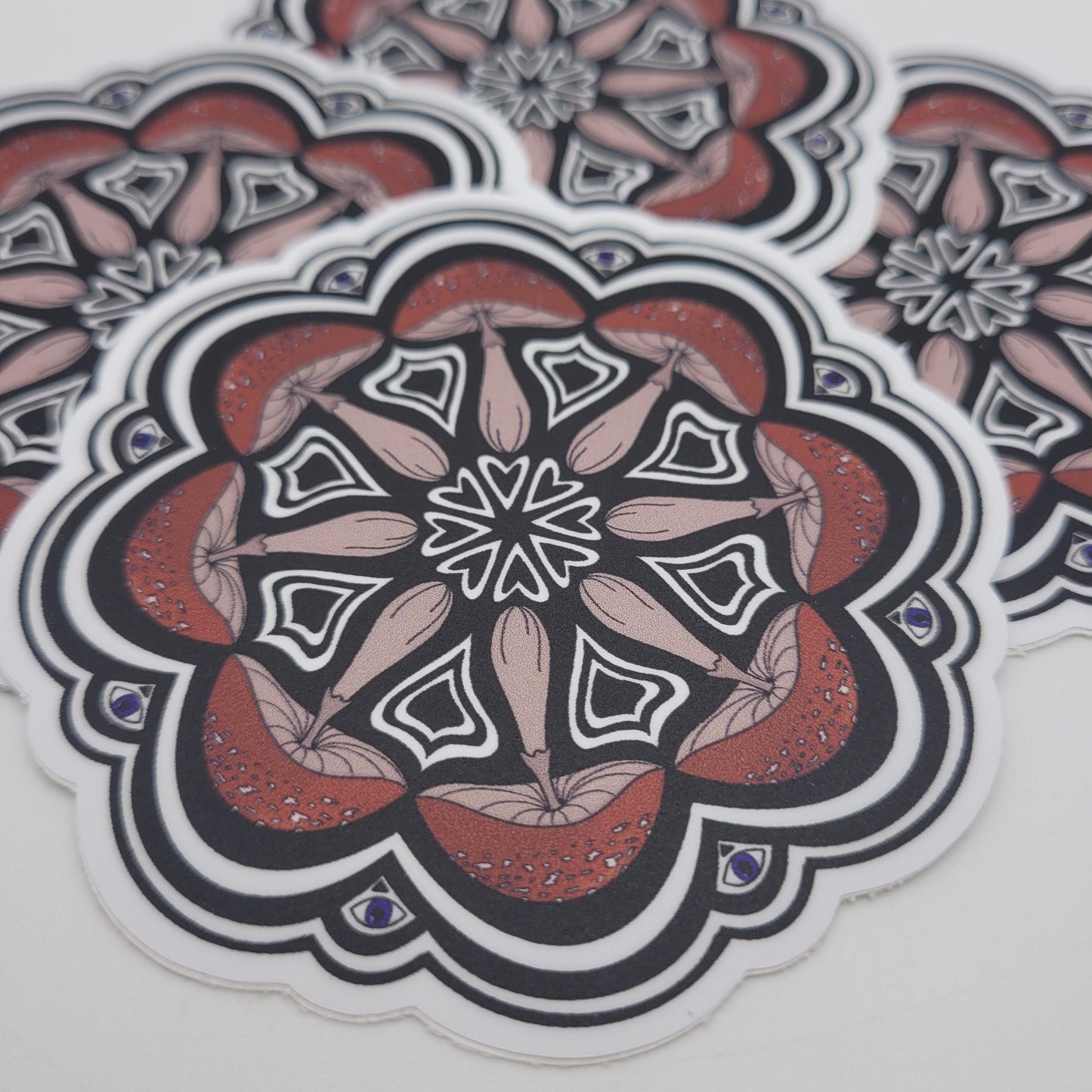 3" Mushroom Mandala Sticker - Bdotartsy