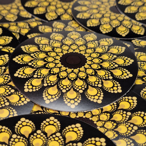 3" Sunflower Dot Mandala Sticker - Bdotartsy