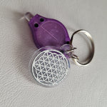 Load image into Gallery viewer, Flower of Life Blacklight Keychain - Bdotartsy
