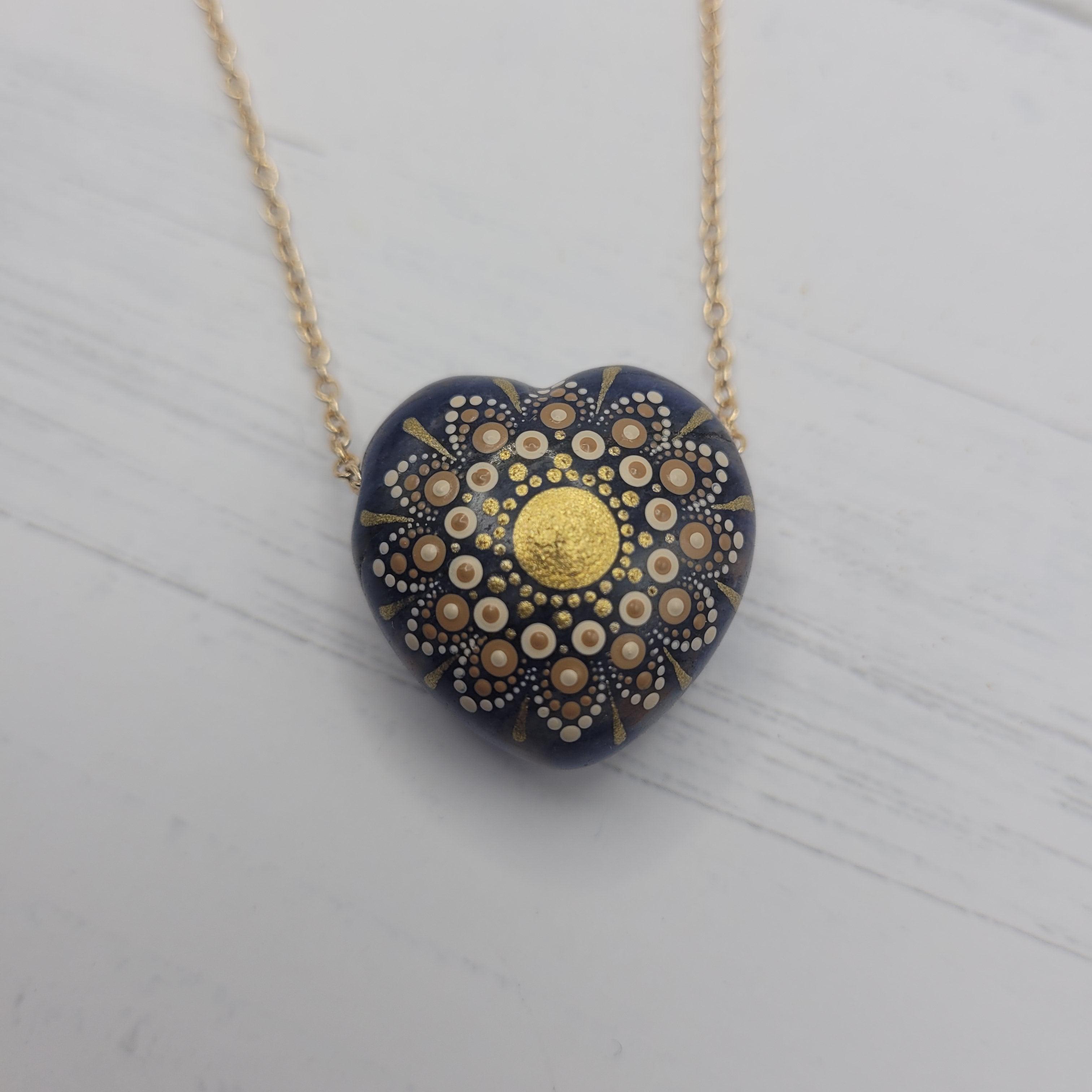 Gemstone Heart Necklace - Bdotartsy