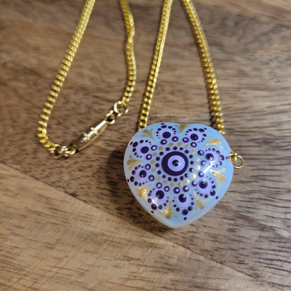 Gemstone Heart Necklace - Bdotartsy