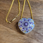 Load image into Gallery viewer, Gemstone Heart Necklace - Bdotartsy
