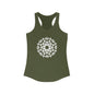 Heart Mandala Women's Racerback Tank - Olive green - Bdotartsy