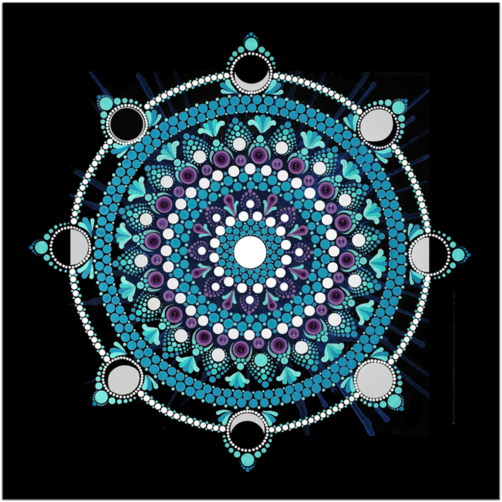 Moon Phase Mandala Print (12x12) - Bdotartsy