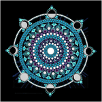 Cargar imagen en el visor de la galería, Moon Phase Mandala Print (12x12)
