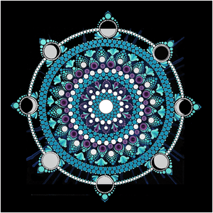 Moon Phase Mandala Print (12x12)